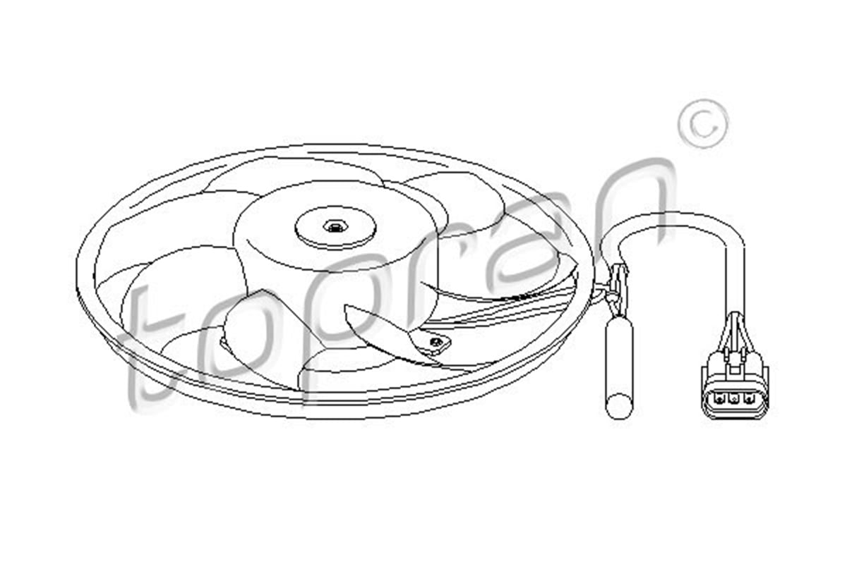 VECTRAKLİMA FAN MOTORU VECTRA B 1.6-1.8-2.0-2.5 TOPRAN 207405755TOPRANTOPRAN 207405755
