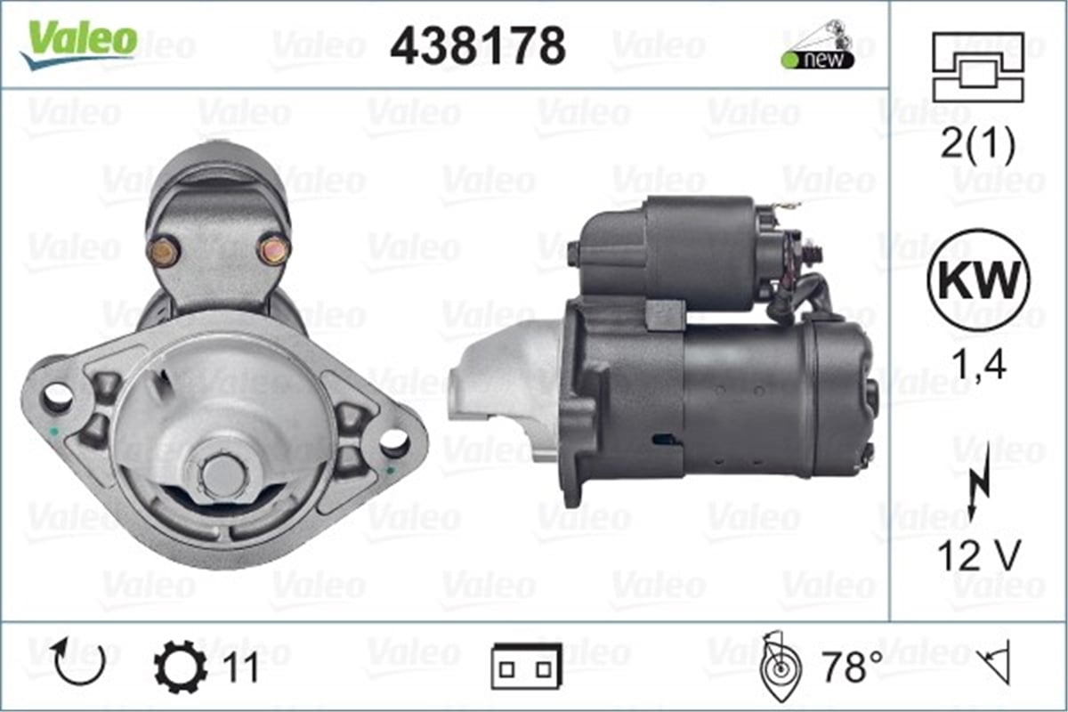 VECTRAMARŞ MOTORU OPEL VECTRA VALEO 438178VALEOVALEO 438178