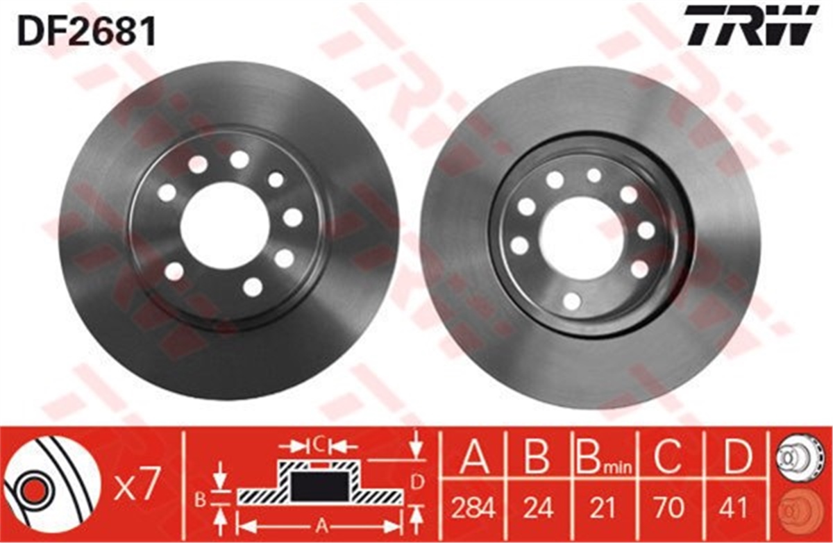 VECTRAÖN FREN AYNASI VECTRA A 2.5 V6 94 TRW DF2681TRWTRW DF2681