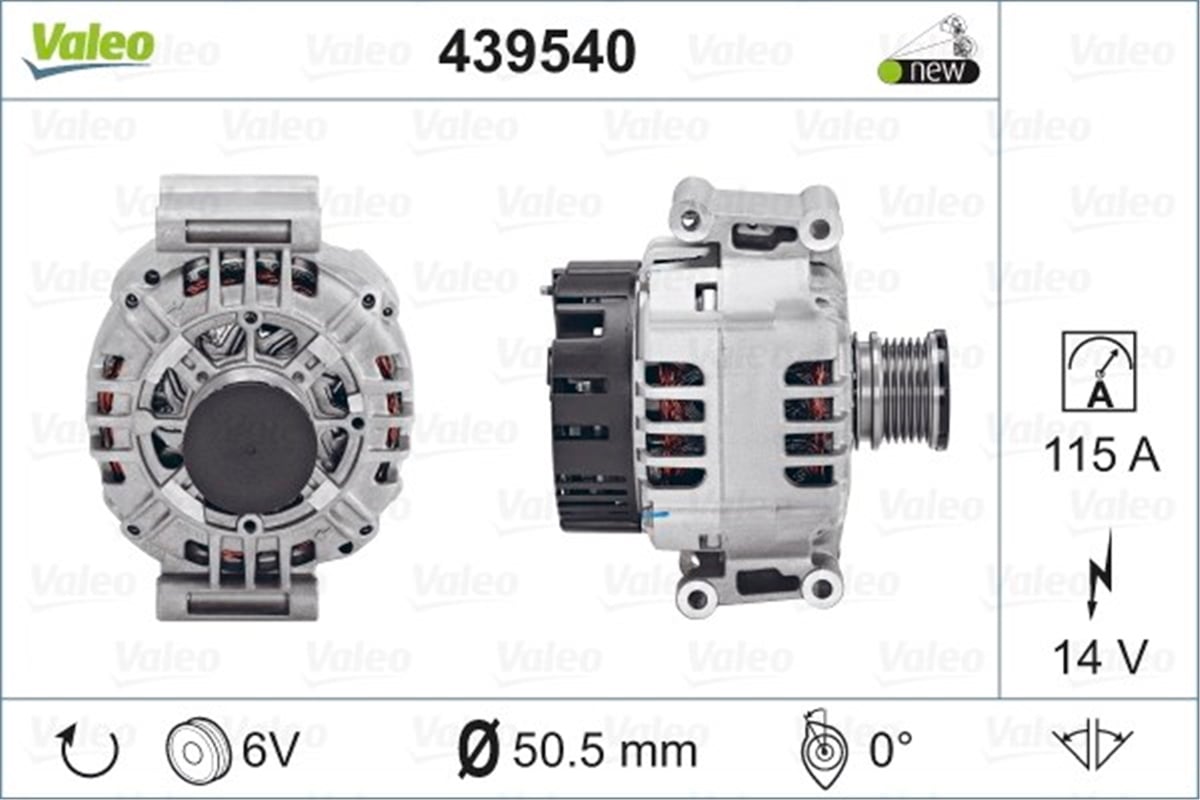 VITOALTERNATÖR MERCEDES VITO VALEO 439540VALEOVALEO 439540