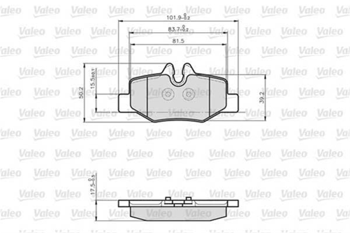 VITOARKA BALATA LCV MERCEDES VITO W639 03 06 10 VİANO W639 03 06 10 VALEO 872008VALEOVALEO 872008
