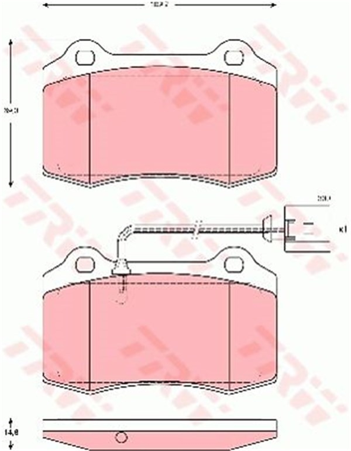 VOLKSWAGENFREN BALATASI ÖN 1ML698151 VW LEON CUPRA 02- BM TRW TRW GDB1644TRWTRW GDB1644