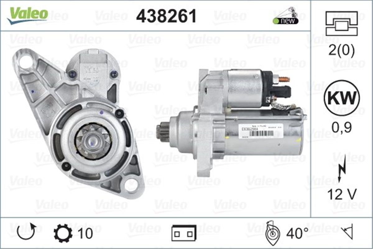 VOLKSWAGENMARŞ MOTORU VW VALEO 438261VALEOVALEO 438261