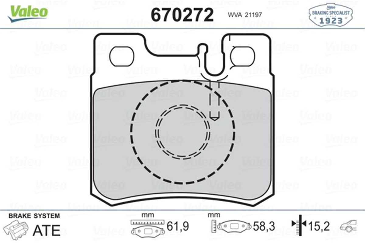 W124ARKA BALATA MERCEDES W210 95-99 W124 86-93 W201 190E 89-93 W202 95-00 S202 96-01 VALEO 670272VALEOVALEO 670272