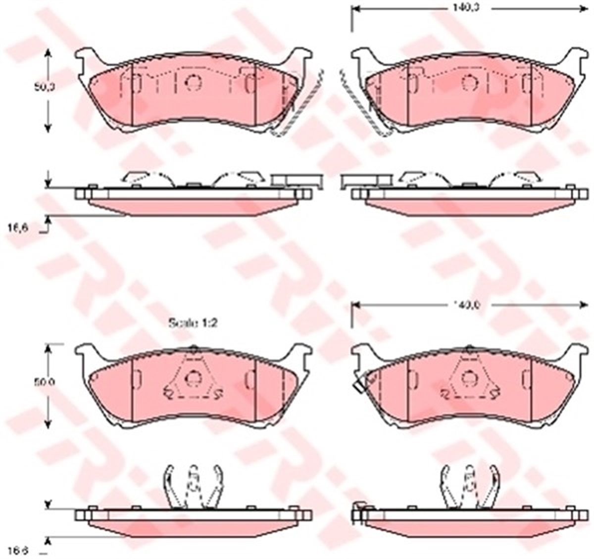 W163ARKA BALATA MERCEDES W163 ML230 96-6.05 ML320 4-98-8.02 TRW GDB1379TRWTRW GDB1379