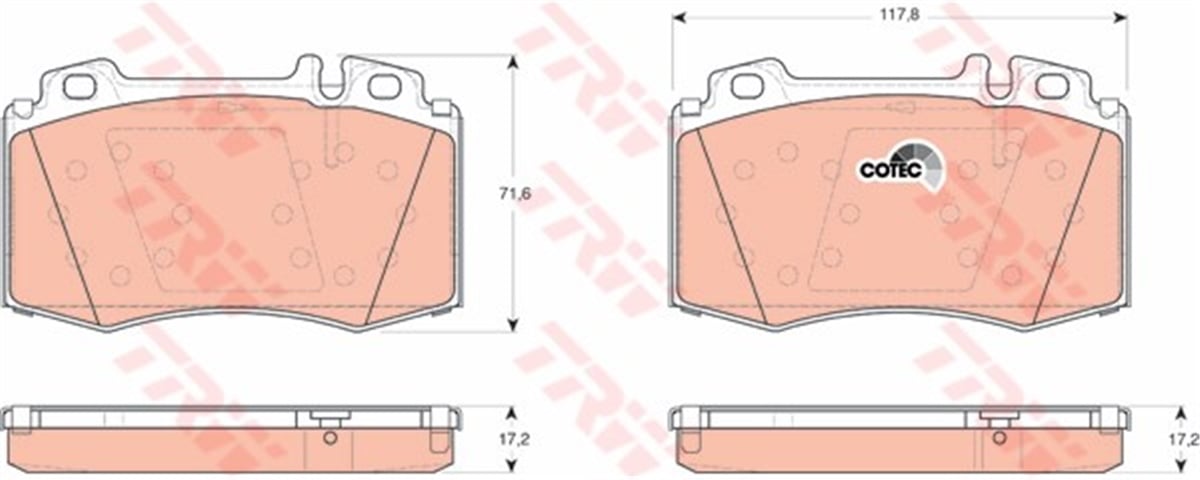 W163ÖN BALATA MERCEDES W220 98-05 W221 05 C215 R129 W163 98-05 TRW GDB1454TRWTRW GDB1454