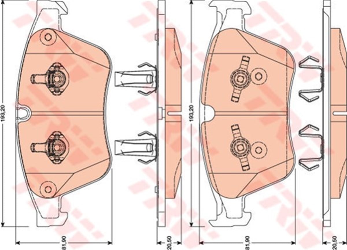 W164ÖN BALATA MERCEDES W164 M SERISI ML63 06 W251 V251 R 63 06 TRW GDB1794TRWTRW GDB1794