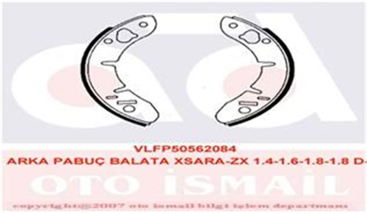 XSARAARKA PABUÇ BALATA XSARA 1.5D 1.6 1.8 D 1.9D 97-00 ZX 91-97 306 1.4 1.6 1.8 2.0 93-01 180X31 VALEO 562084VALEOVALEO 562084