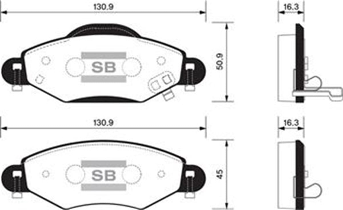 YARISÖN BALATA YARIS 1.0 99 1.4 D4D 01 1.3-1.5 VVTI TS 01 GDB3324 SANGSIN SP1419SANGSINSANGSIN SP1419