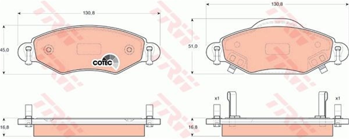 YARISÖN BALATA YARIS 1.0 99 9.05 1.3 02-9.05 1.4 D4D 01 9.05 1.5 VVTI TS 04-2001 9.05 TRW GDB3324TRWTRW GDB3324