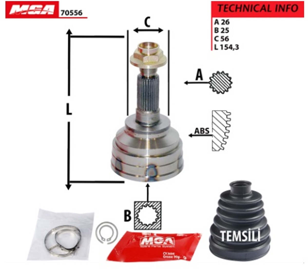 YEDEK PARÇAAKS KAFA DIS-MAZDA 626 88>91 