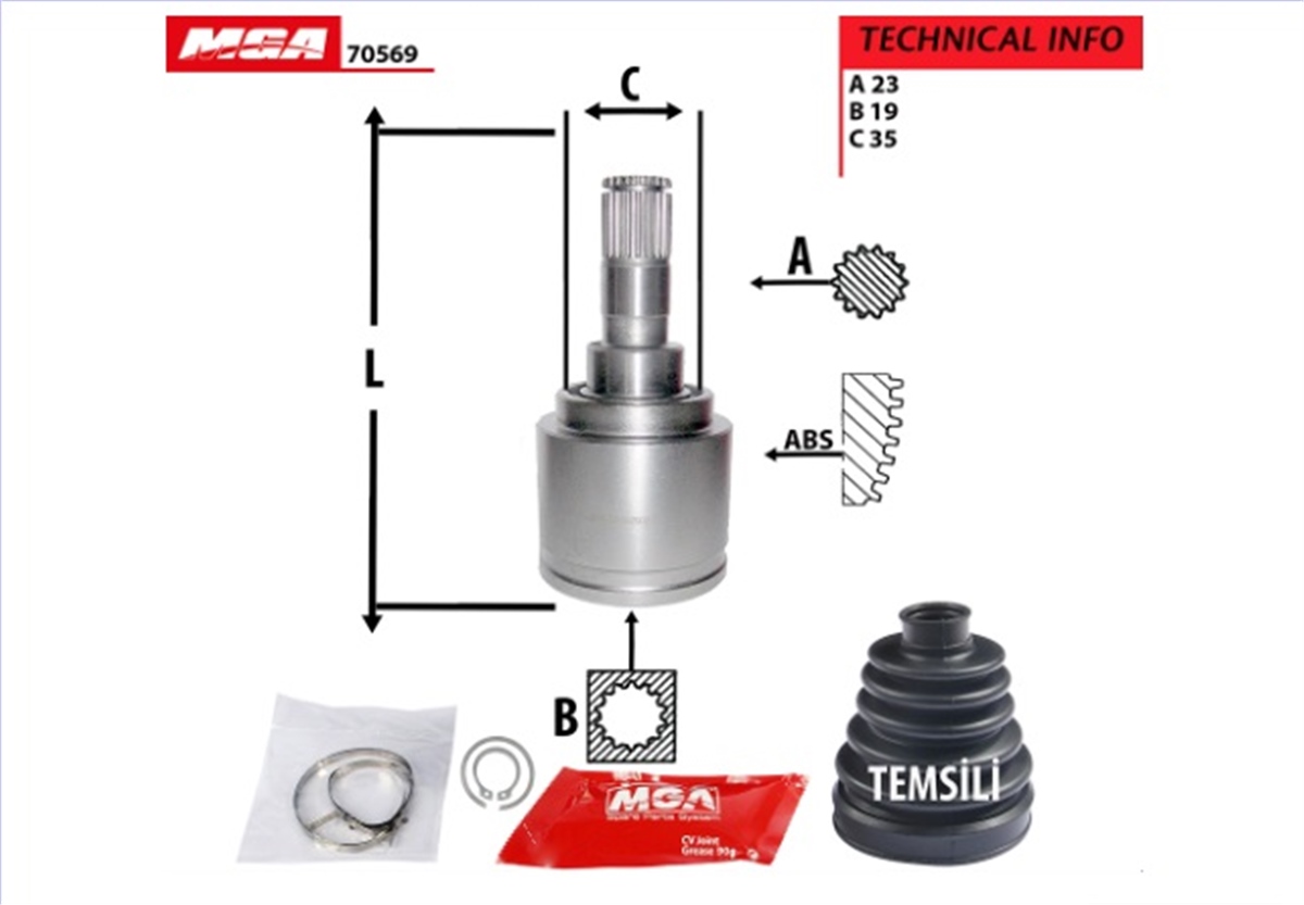 YEDEK PARÇAAKS KAFA IC-DAIHATSU TERIOS 97>>   23×19×35  -MGA-70569MGAMGA-70569