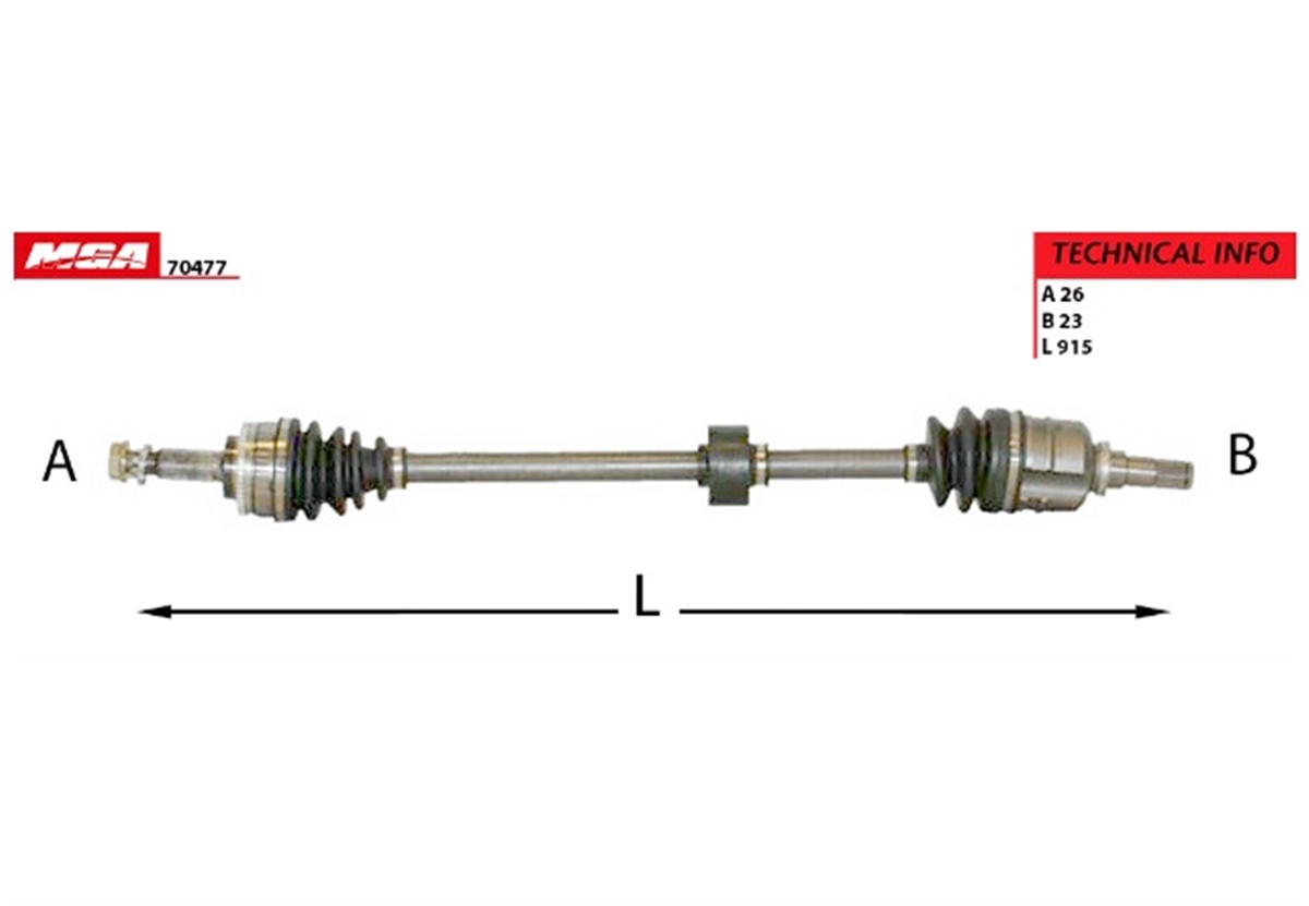 YEDEK PARÇAAKS KOMPLE SAG-(ABSLI)-(TOYOTA: COROLLA 03>07 