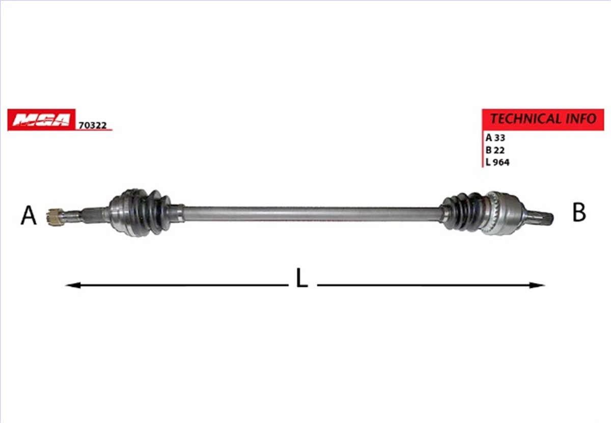 YEDEK PARÇAAKS KOMPLE SAG-OPEL ASTRA G  1.4-1.6 16V   98>04  374322 -MGA-70322MGAMGA-70322