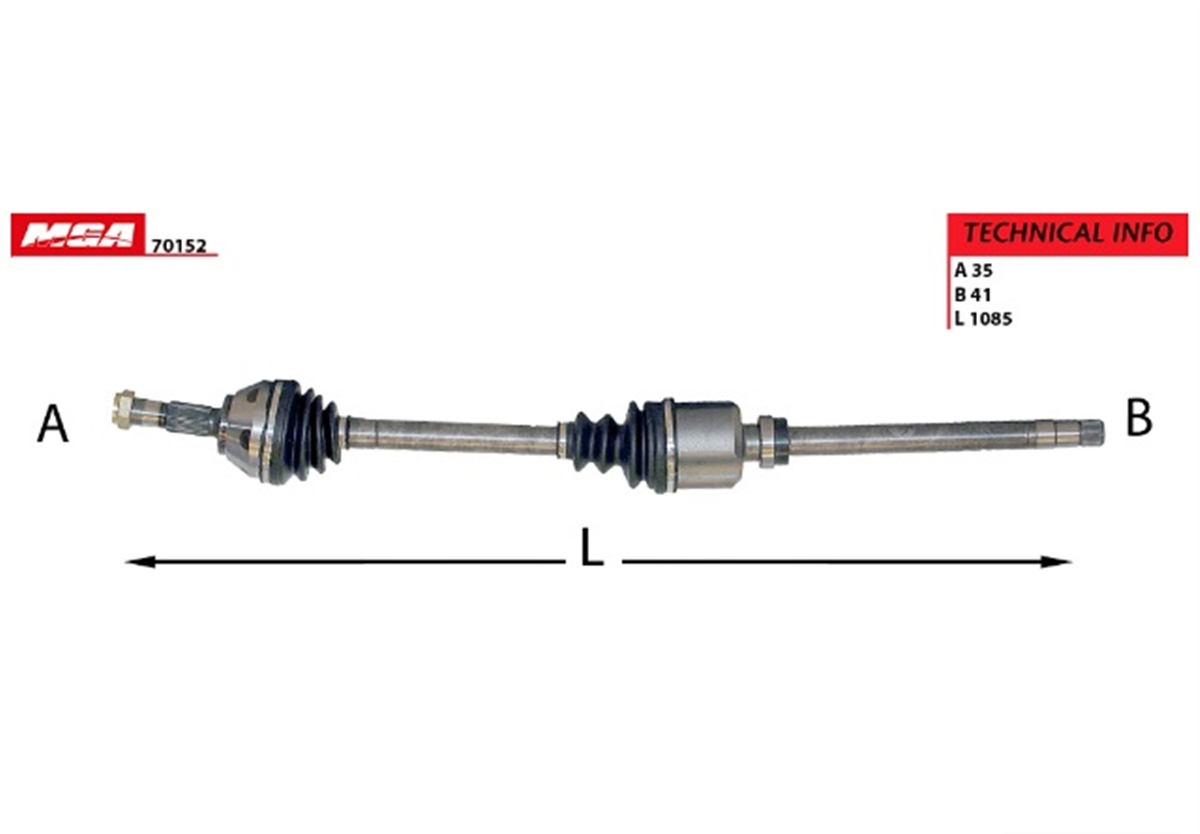 YEDEK PARÇAAKS SAG ABSSIZ  PEUGEOT  BOXER CITROEN  JUMPER FIAT  DUCATO 18Q  1495546080 -MGA-70152MGAMGA-70152