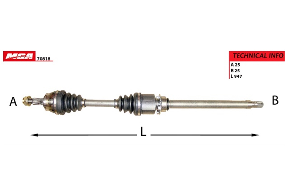 YEDEK PARÇAAKS SAG FIAT LINEA 1.6 MJTD 51785060 -MGA-70818MGAMGA-70818