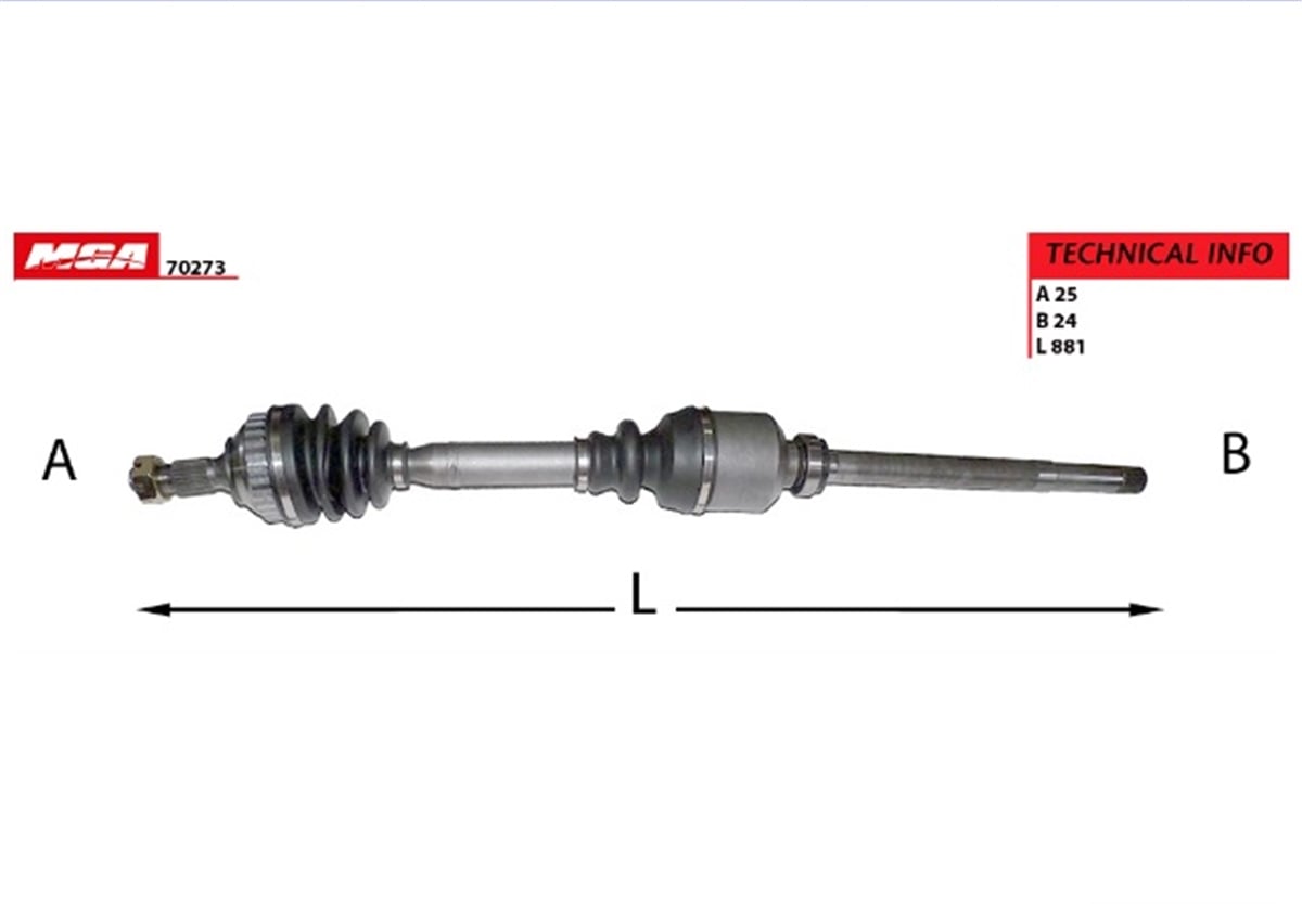 YEDEK PARÇAAKS SAG  PEUGEOT  306 2.0 S16×2.0 S16 GTI ABSLI 29D  32731H -MGA-70273MGAMGA-70273