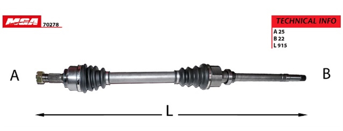 YEDEK PARÇAAKS SAG  PEUGEOT  307 CITROEN  C4 1.4 16V 1.6 16V IE MA SANZ.  3273AH -MGA-70278MGAMGA-70278