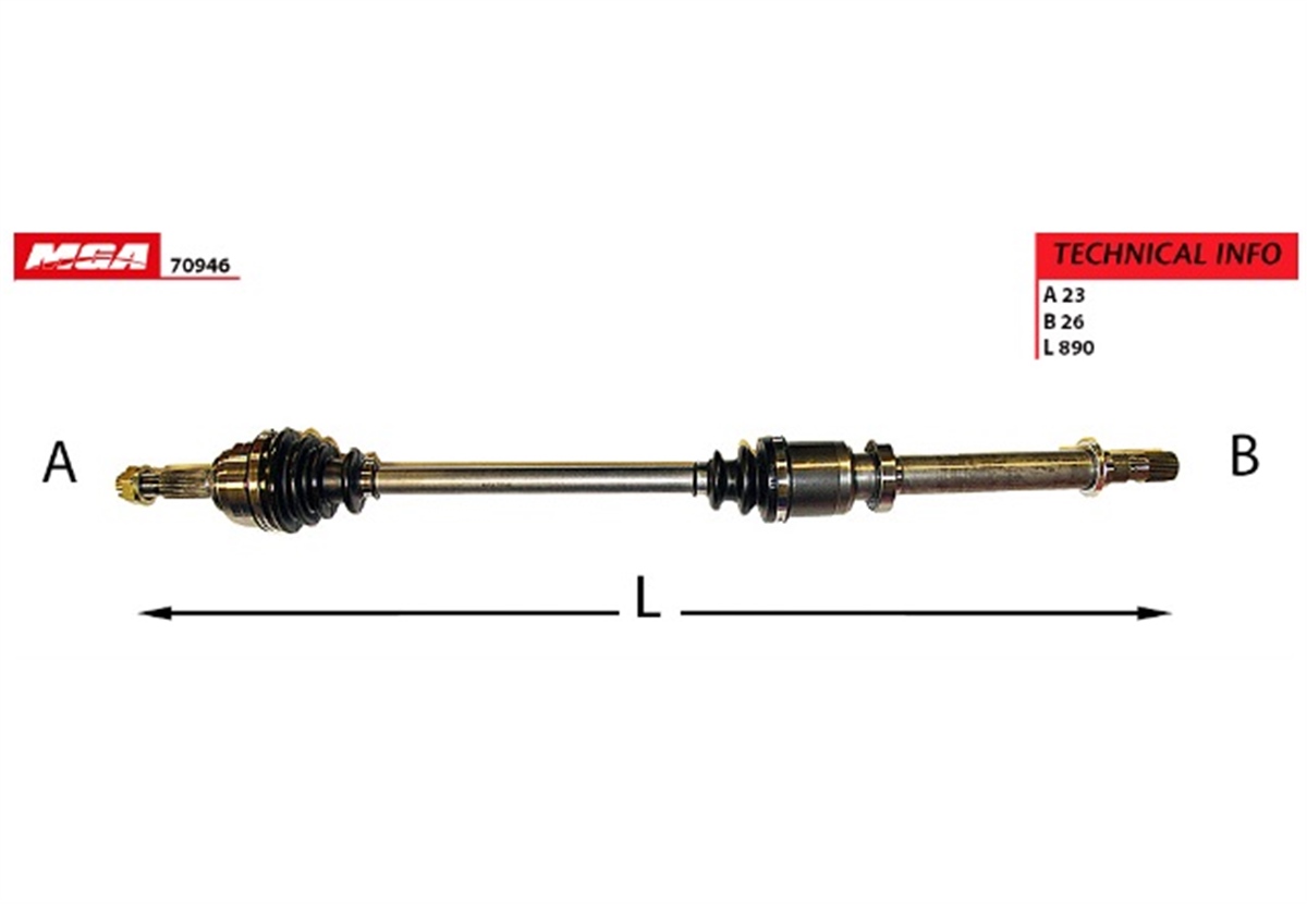 YEDEK PARÇAAKS SAG RENAULT CLIO III 1.2İ 16V 05-12 /RENAULT MODUS 1.2 05-12  -MGA-70946MGAMGA-70946