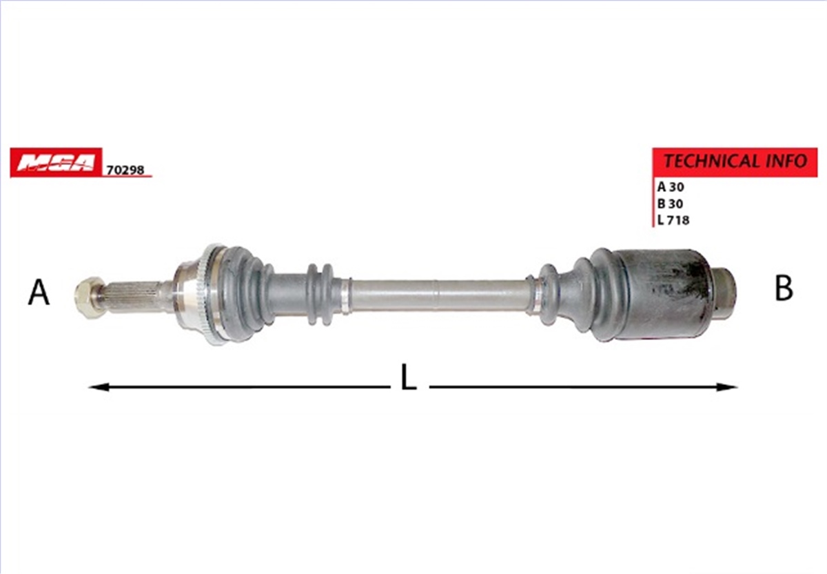 YEDEK PARÇAAKS SAG UZUN ABSLI  PEUGEOT  J9 PREMIER  327312,08 -MGA-70298MGAMGA-70298
