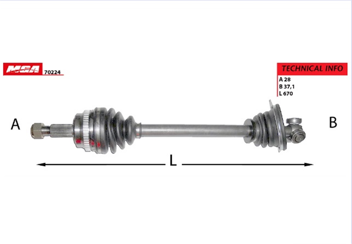 YEDEK PARÇAAKS SOL ABSLI 98-01 51D  RENAULT  MASTER I OPEL  MOVANO  7700102978 -MGA-70224MGAMGA-70224