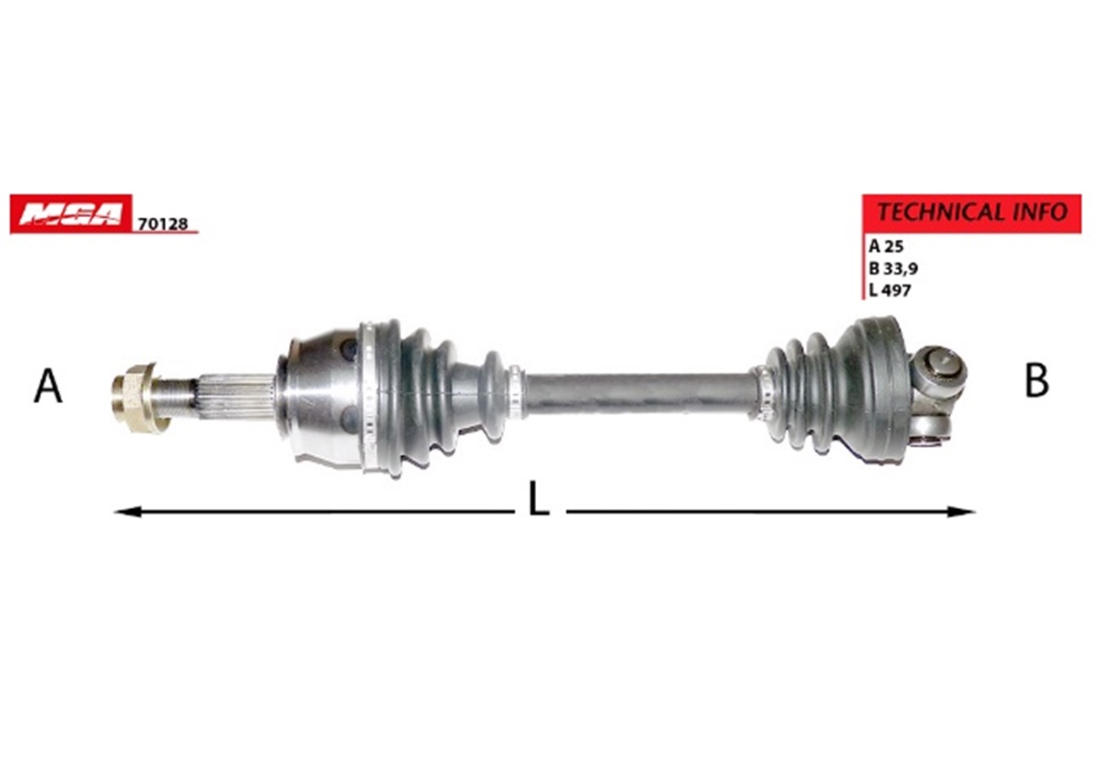 YEDEK PARÇAAKS SOL  FIAT  GRANDE PUNTO 1.3JTD 05--  46308522 -MGA-70128MGAMGA-70128