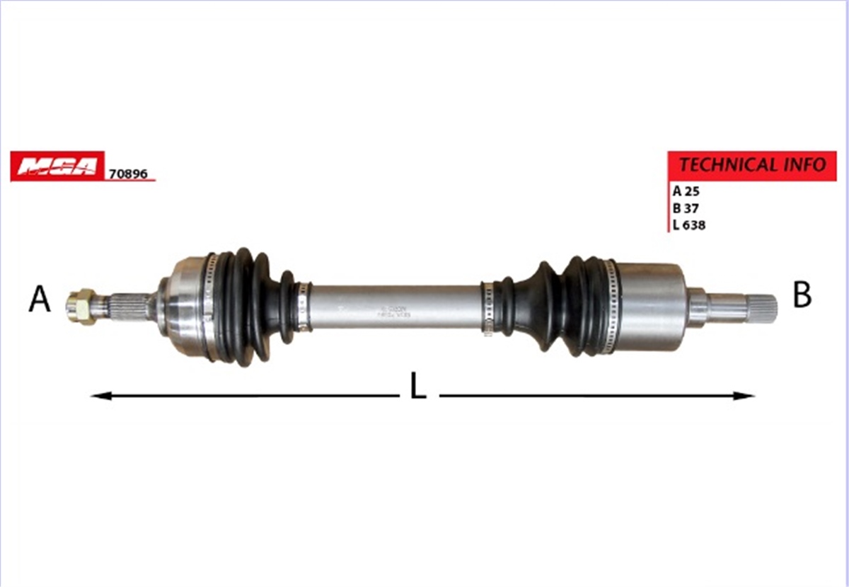 YEDEK PARÇAAKS SOL KOMPLE  -  CITROEN C5 DW10ATED 2.0HDI 8V ES9J4S 3.0 24V 01-08 3272EJ -MGA-70896MGAMGA-70896
