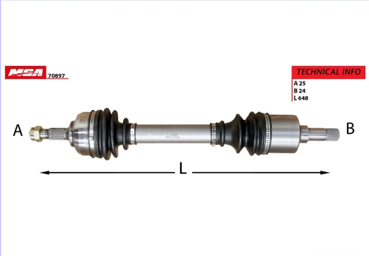 YEDEK PARÇAAKS SOL KOMPLE -  CITROEN C5I- C5 II  DV6 1.6HDI EW7A EW7J4 EW10A  32726T -MGA-70897MGAMGA-70897