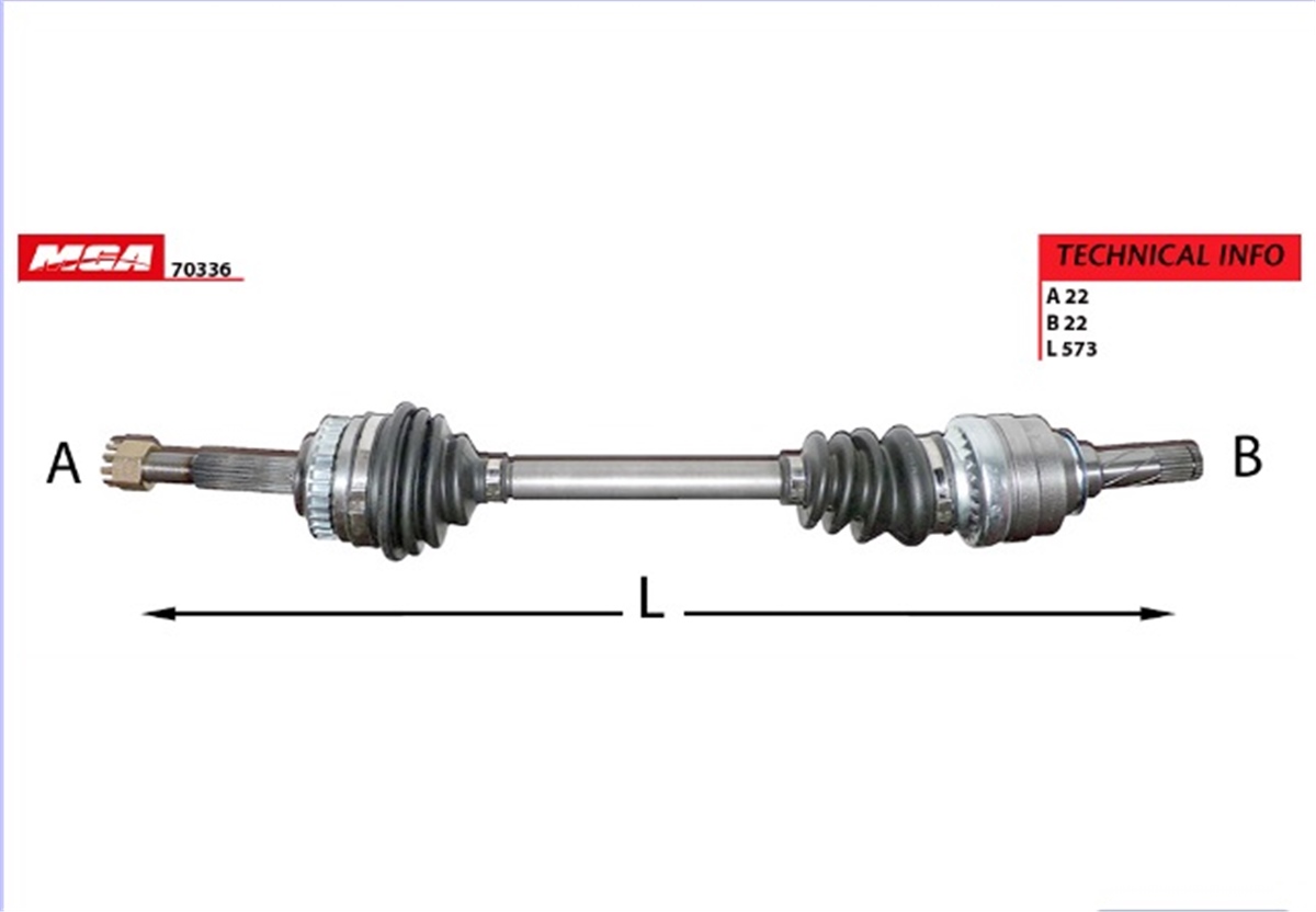 YEDEK PARÇAAKS SOL  OPEL  CORSA B 1.2 1.4 1.5D 93-01 ABSLI  374222 -MGA-70336MGAMGA-70336