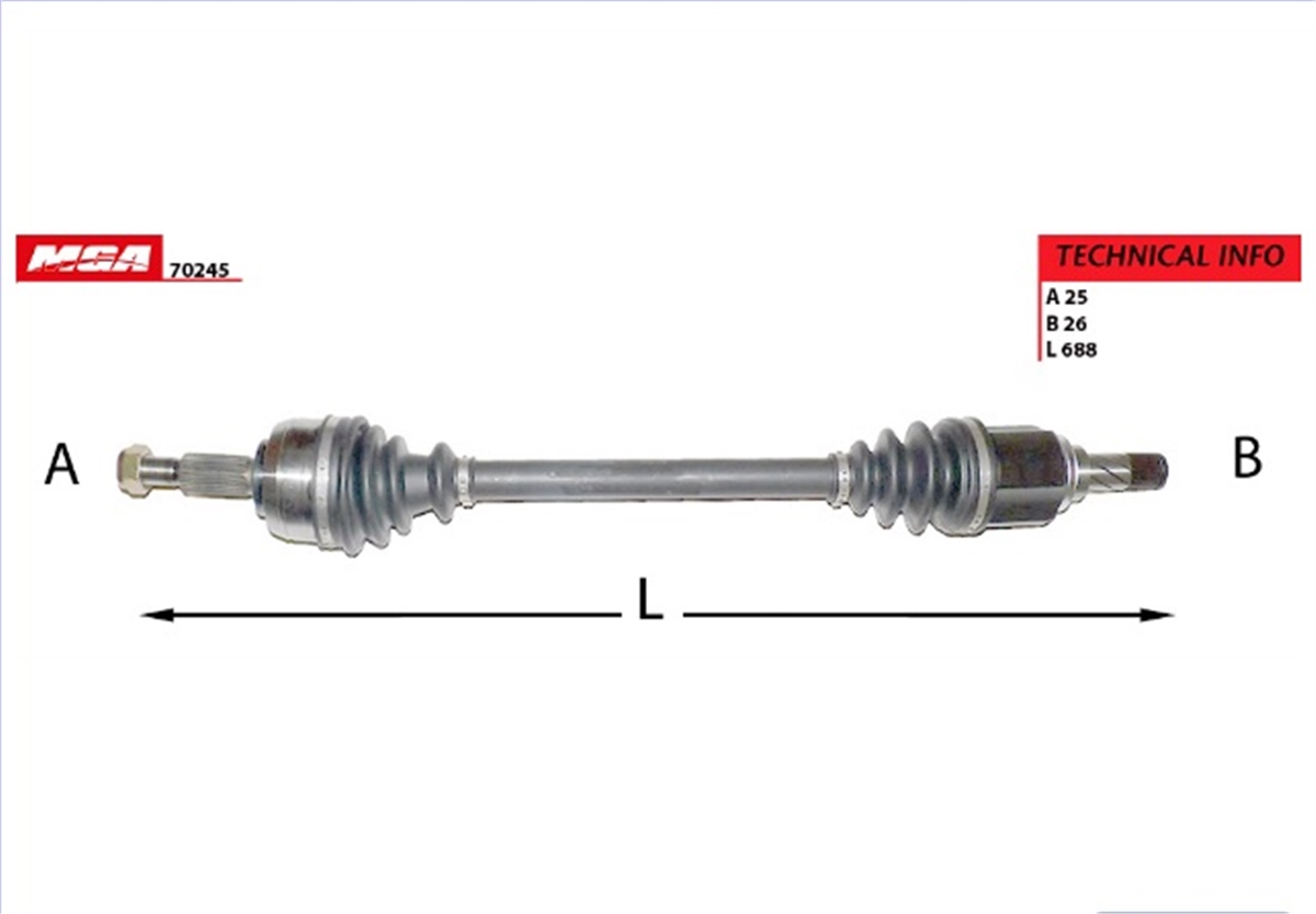 YEDEK PARÇAAKS SOL  RENAULT FLUENCE/ Megane 3/  1.5DCI 1.6 16V 5 VITES  09- 8200725499 -MGA-70245MGAMGA-70245