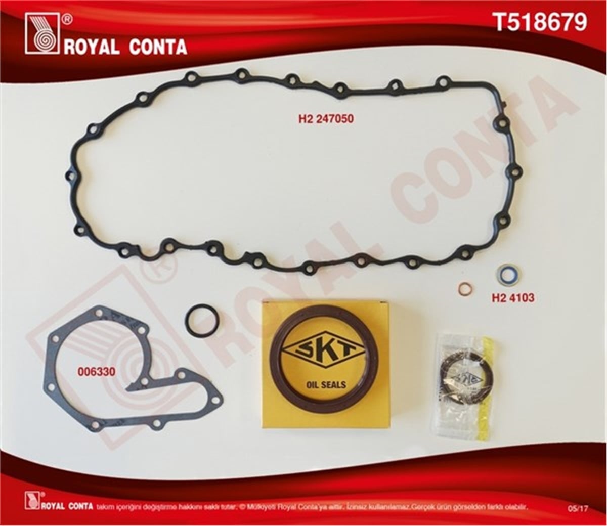 YEDEK PARÇAALT TAKIM CONTA SKT KEÇELİ LGN I-II 2.0 16V F4R ROYAL T518679ROYALROYAL T518679