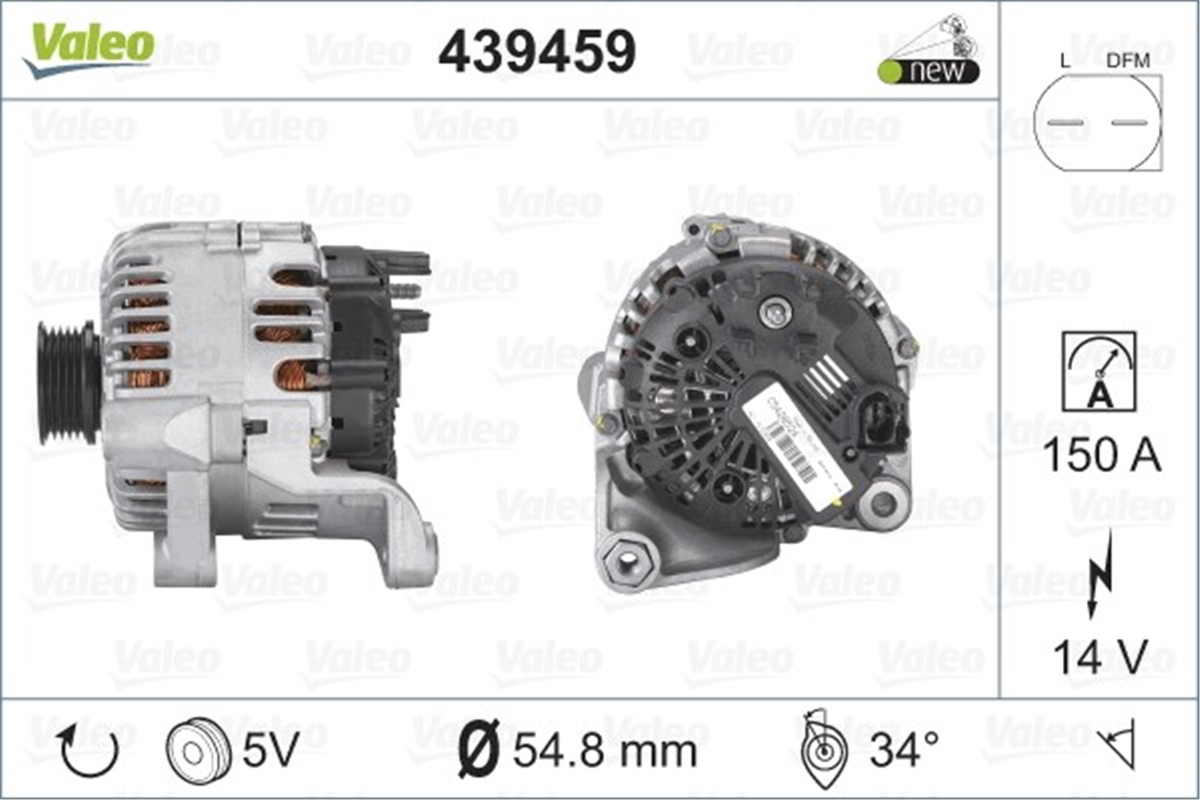 YEDEK PARÇAALTERNATÖR LAND ROVER VALEO 439459VALEOVALEO 439459