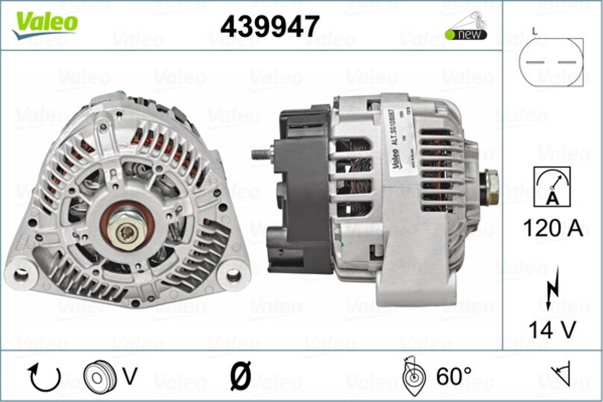 YEDEK PARÇAALTERNATÖR PERKINS VALEO 439947VALEOVALEO 439947