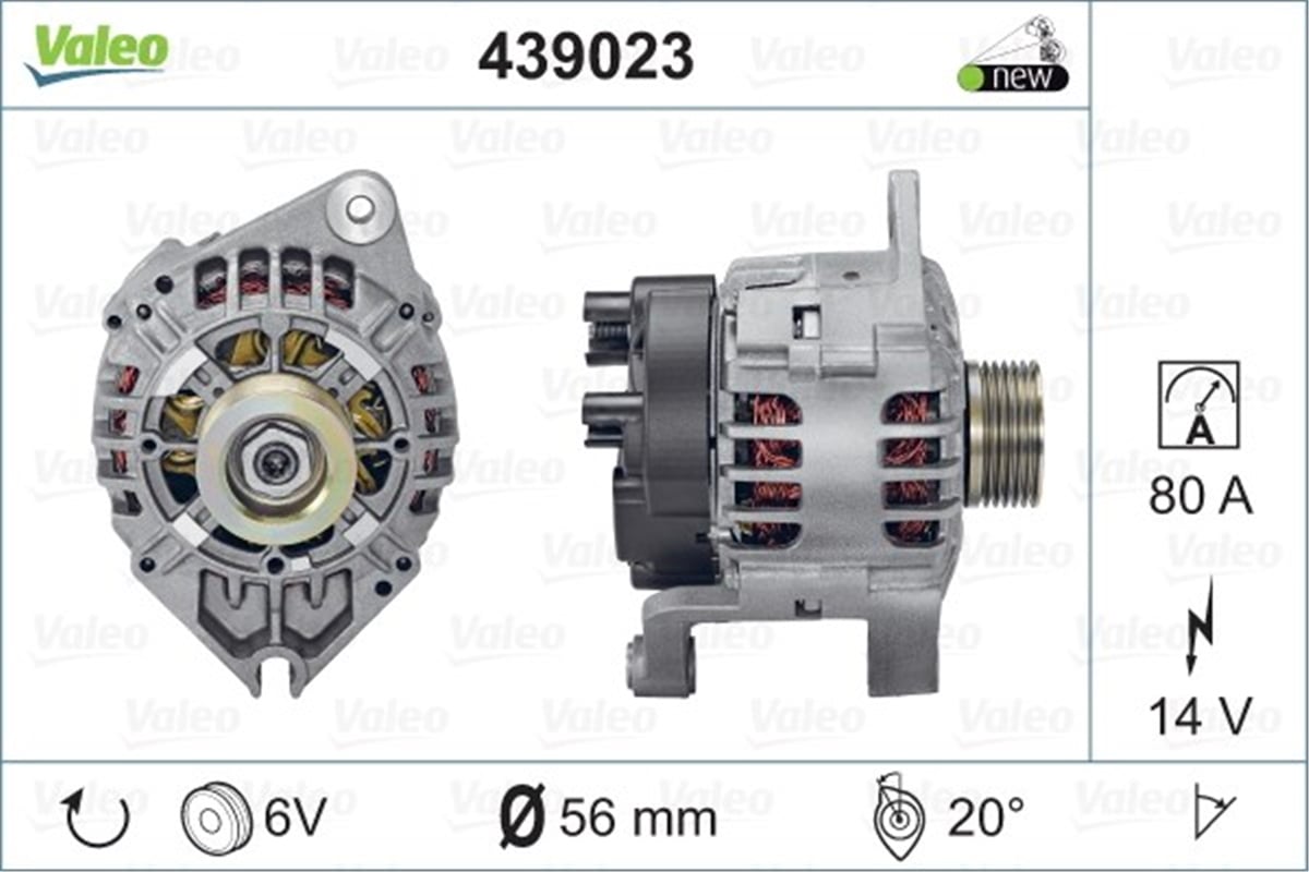 YEDEK PARÇAALTERNATÖR PSA VALEO 439023VALEOVALEO 439023