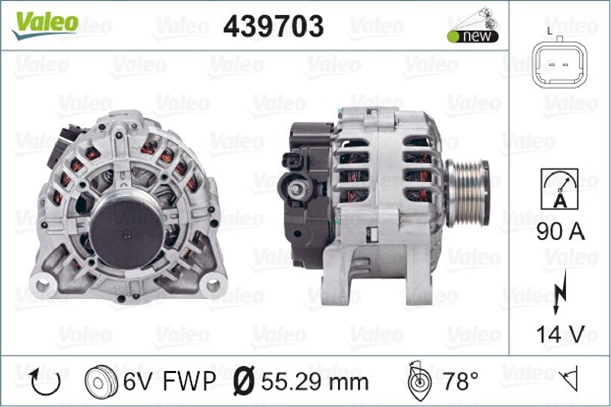 YEDEK PARÇAALTERNATÖR PSA VALEO 439703VALEOVALEO 439703