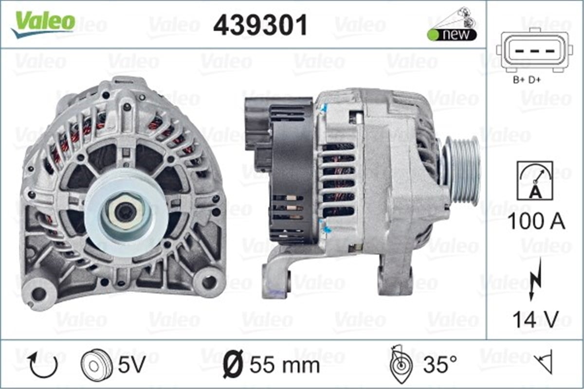 YEDEK PARÇAALTERNATÖR ROVER VALEO 439301VALEOVALEO 439301