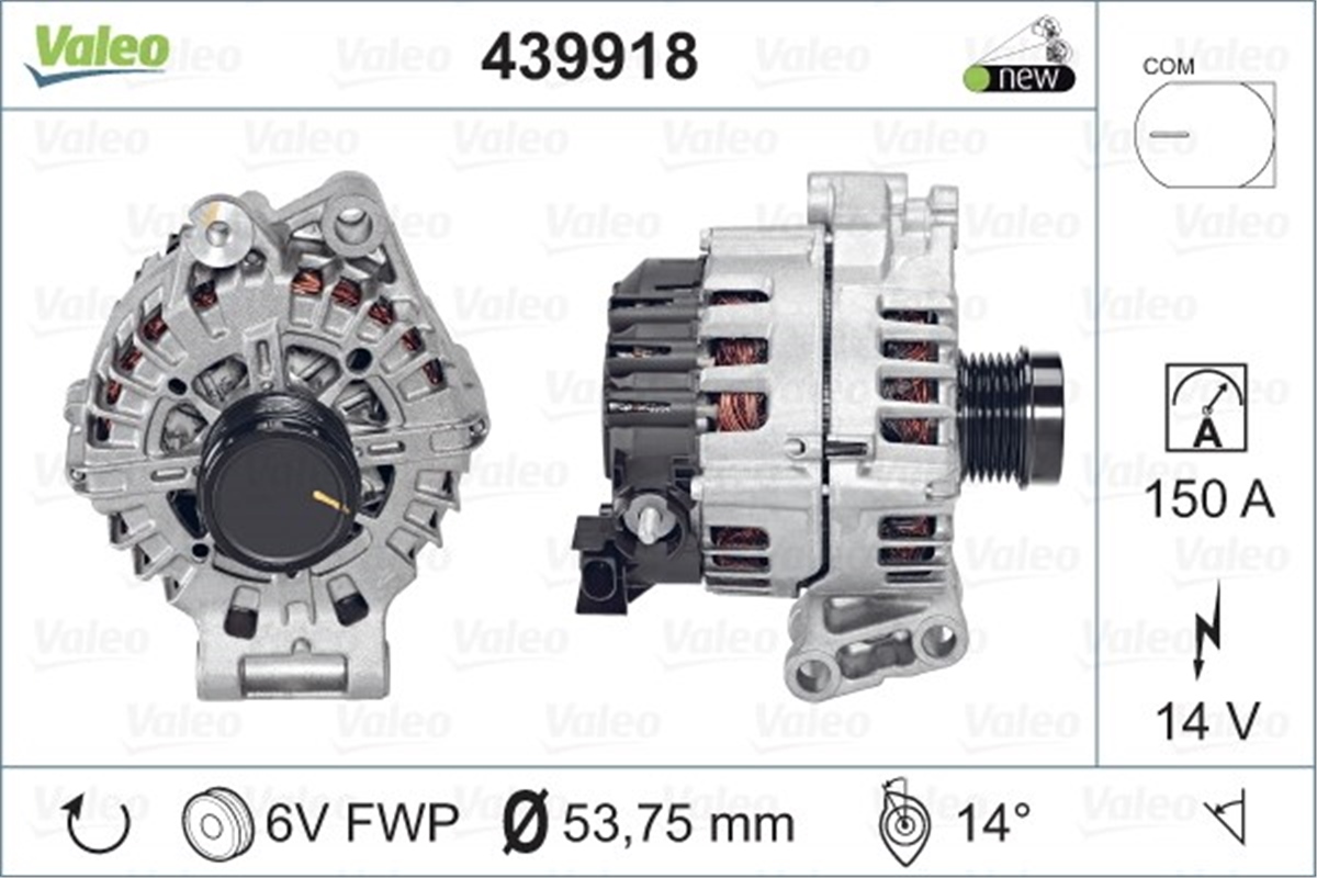 YEDEK PARÇAALTERNATÖR S60. S80. V40. V60. V70 16 2.0 VALEO 439918VALEOVALEO 439918