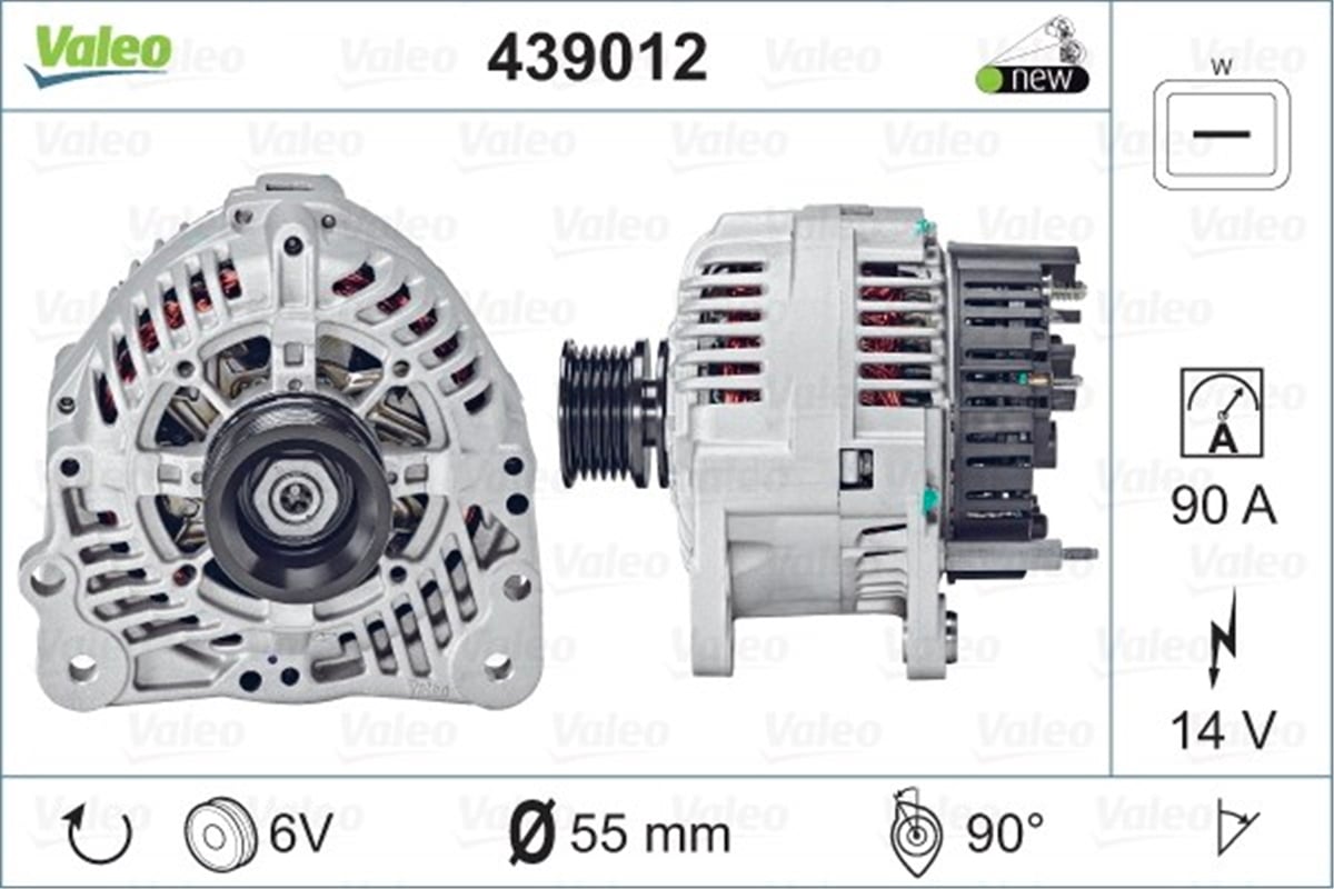 YEDEK PARÇAALTERNATÖR VAG VALEO 439012VALEOVALEO 439012