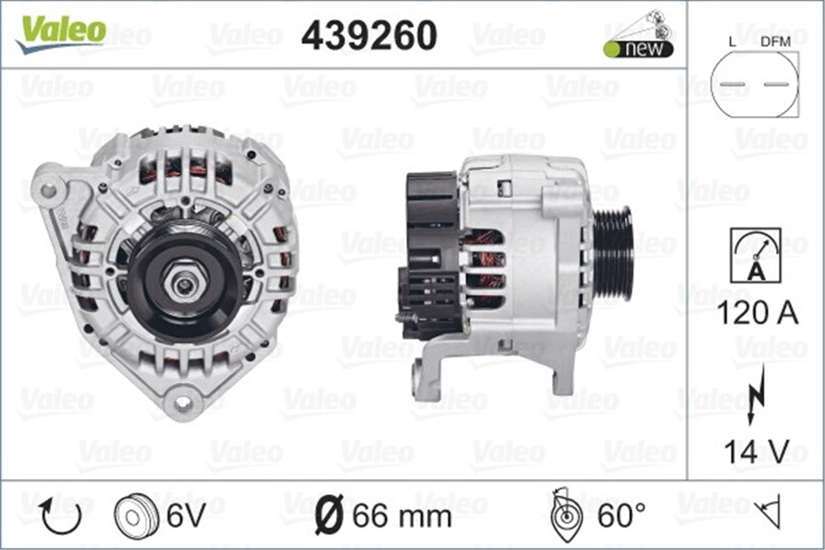 YEDEK PARÇAALTERNATÖR VAG VALEO 439260VALEOVALEO 439260
