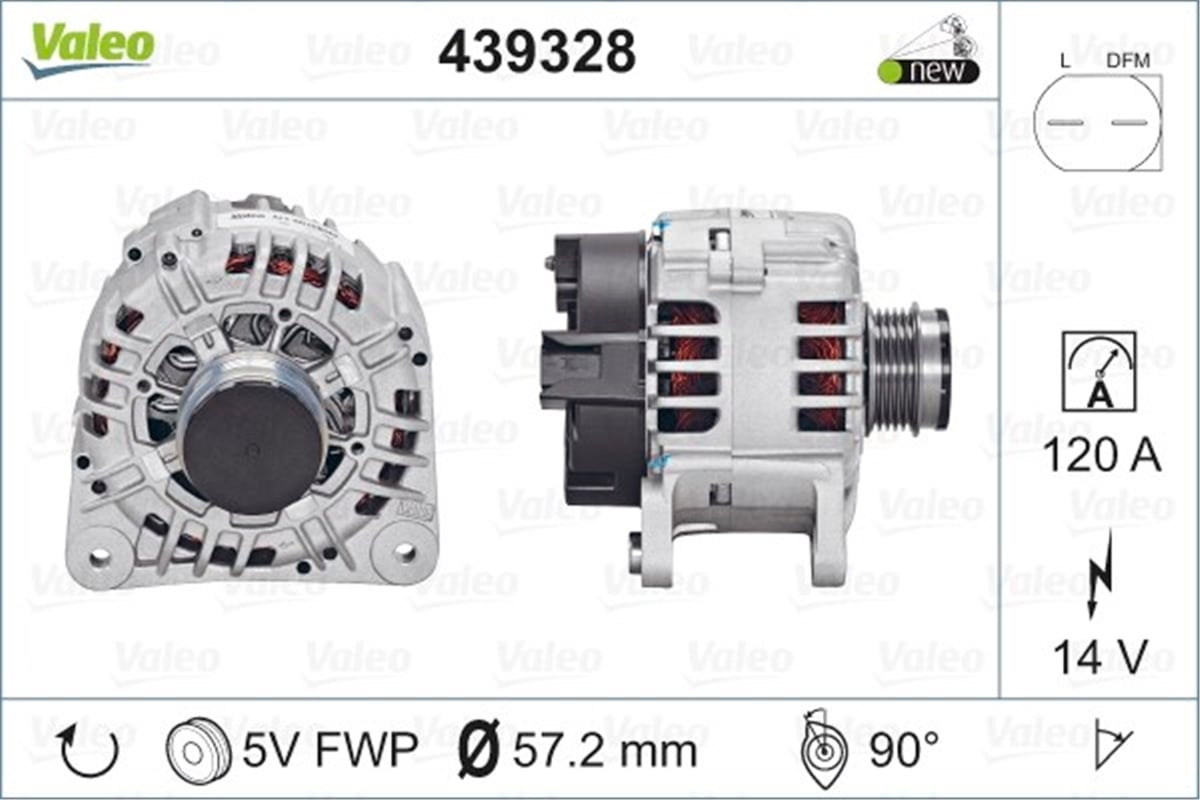 YEDEK PARÇAALTERNATÖR VAG VALEO 439328VALEOVALEO 439328
