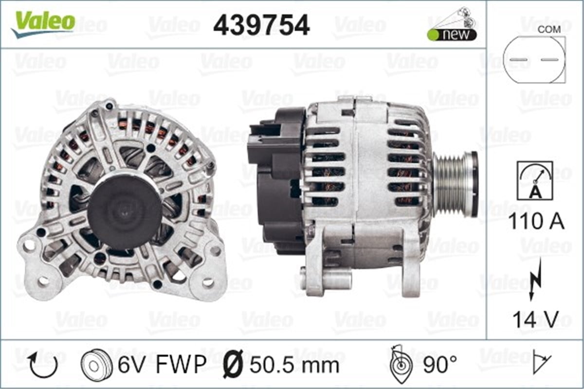 YEDEK PARÇAALTERNATÖR VAG VALEO 439754VALEOVALEO 439754