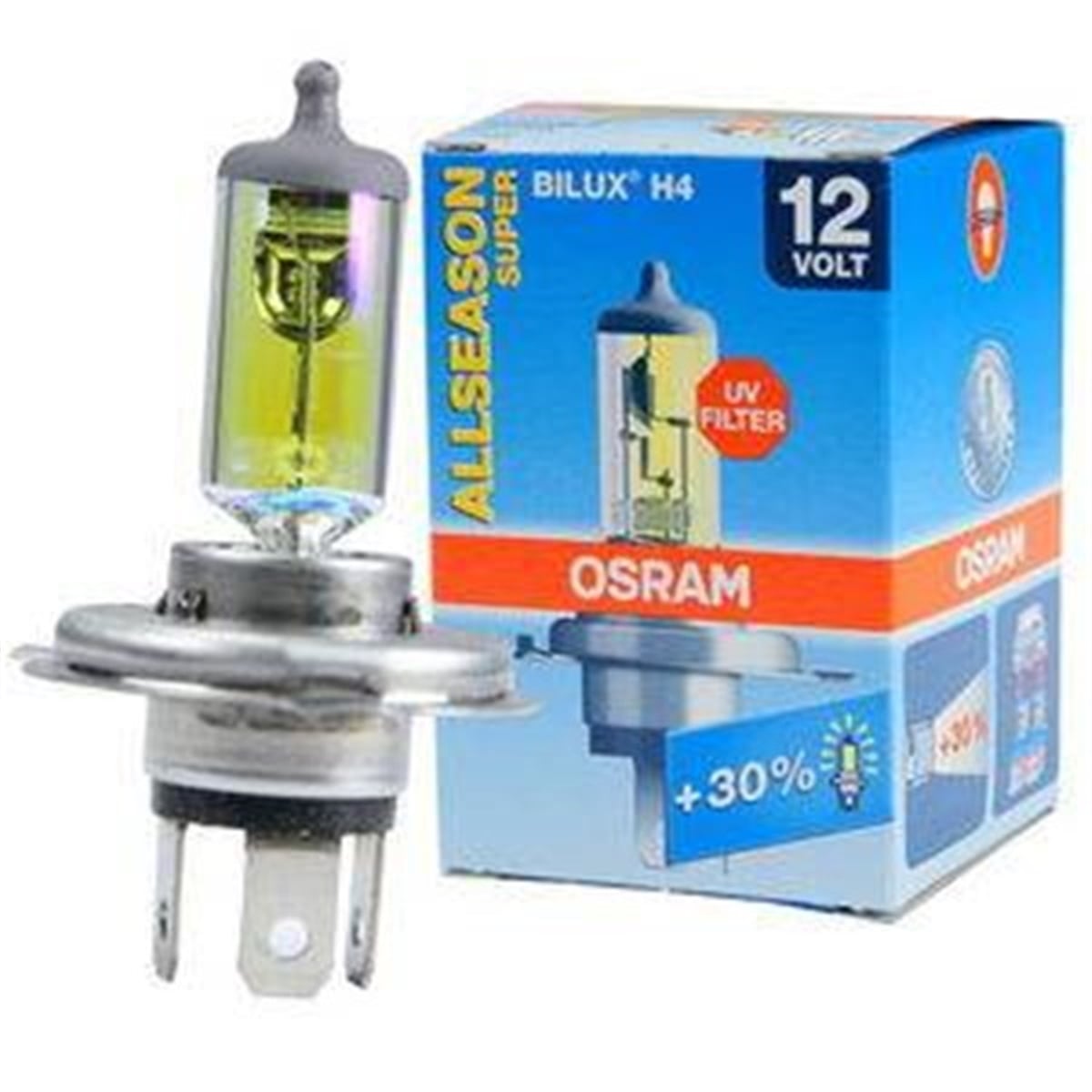 YEDEK PARÇAAMPUL 12V H4 60-55W 43T TIRNAKLI KOLORMATİK-ALLSEASON SUP.SERİ 30 FAZLA TÜM HAVA KOŞULLARI İÇİN OSRAM 64193ALSOSRAMOSRAM 64193ALS