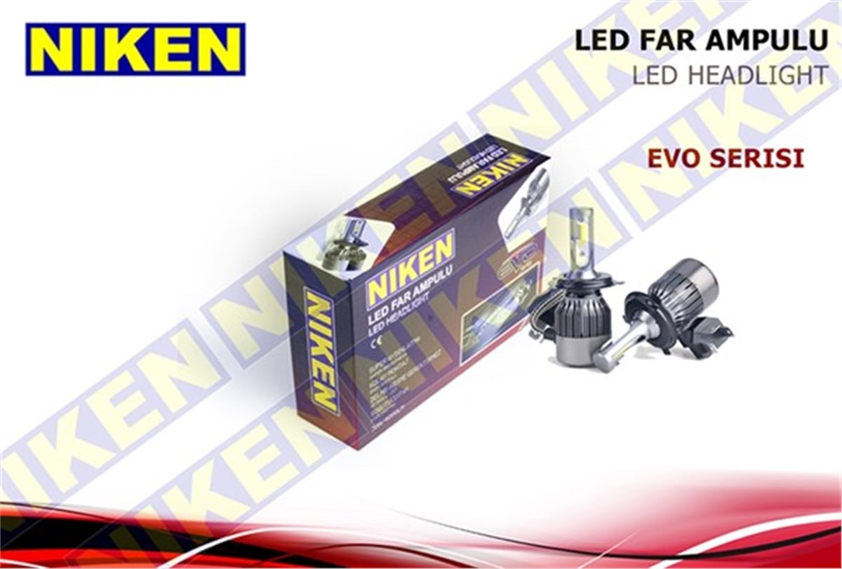 YEDEK PARÇAAMPÜL 12V H4 LED XENON SET EVO SERİSİ NIKEN 0120020301NIKENNIKEN 0120020301