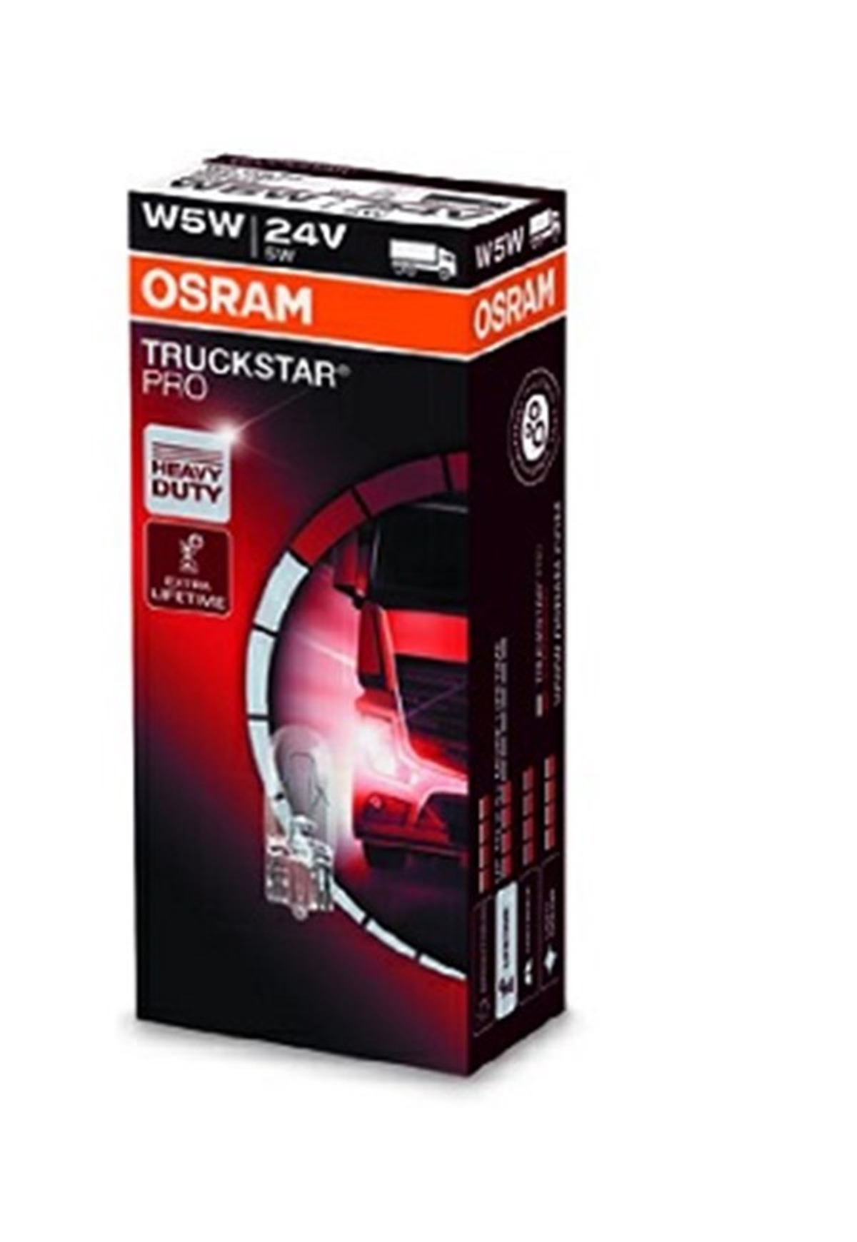 YEDEK PARÇAAMPUL 24V 5W BÜYÜK DİPSİZ GOSTERGE SARSINTIYA DAYANIKLI TRUCKSTAR PRO OSRAM 2845TSPOSRAMOSRAM 2845TSP