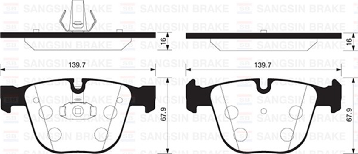 YEDEK PARÇAARKA BALATA BMW X5 F15 85 SDRİVE 25D 30D 13 E71-E72 X6 09 F16-F86 XDRİVE 30D GDB1892 SANGSIN SP2164SANGSINSANGSIN SP2164