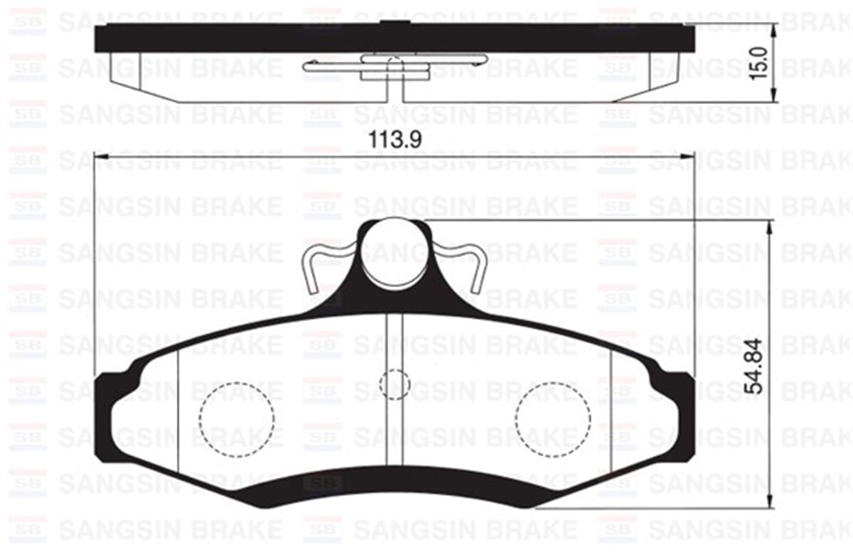 YEDEK PARÇAARKA BALATA CHEVROLET-DAEWOO NUBIRA 2.0 CDX 97 LEGANZA 2.0-2.2 99 GDB3172 SANGSIN SP1114SANGSINSANGSIN SP1114