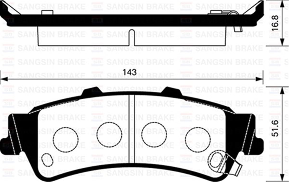 YEDEK PARÇAARKA BALATA DİSK CADILLAC ESCALADE 6.0 00-06 CHEVROLET TAHOE 5.3 99-06 SANGSIN SP1299SANGSINSANGSIN SP1299