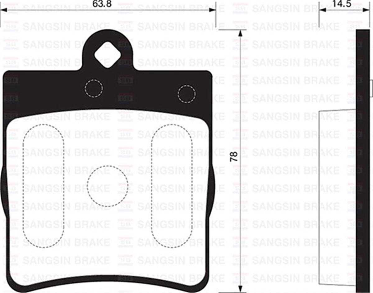 YEDEK PARÇAARKA BALATA DİSK SSANGYONG CHAIRMAN 97 GDB1421-GDB1334 SANGSIN SP1089SANGSINSANGSIN SP1089