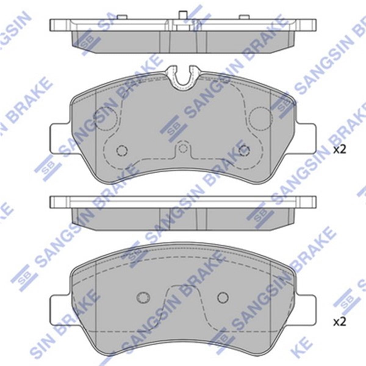 YEDEK PARÇAARKA BALATA FORD TOURNEO CUSTOM-TRANSIT CUSTOM 2.2 TDCI 12 SANGSIN SP1884SANGSINSANGSIN SP1884