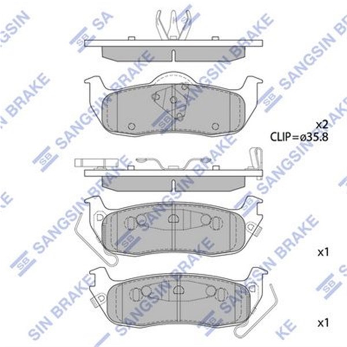 YEDEK PARÇAARKA BALATA GRAND CHEROKEE II 2.7 CRD 02 GRAND CHEROKEE III 5.7 V8-3.7 V6 05 GDB4137 SANGSIN SP1512SANGSINSANGSIN SP1512